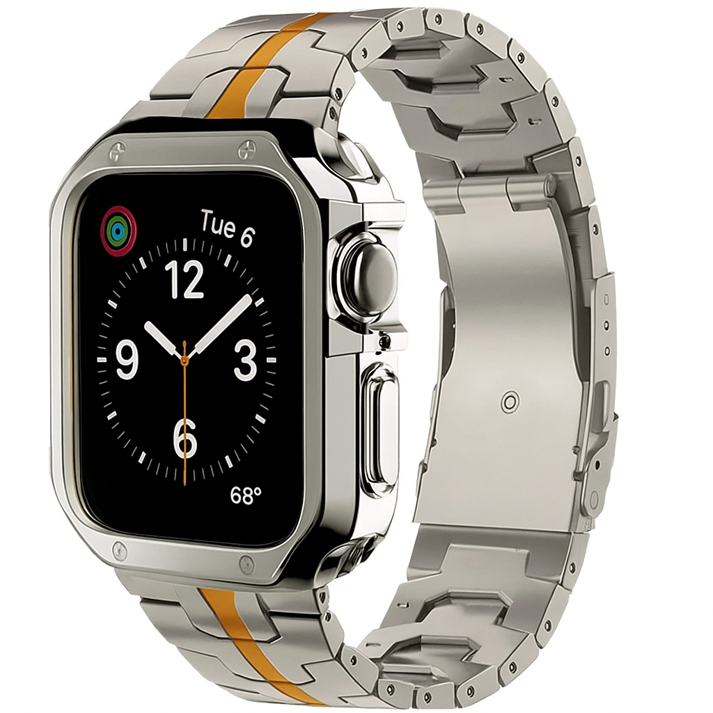 TitanEdge™ Forged in Fire Prestige Series — Titanium Band & Armor Case for Apple Watch