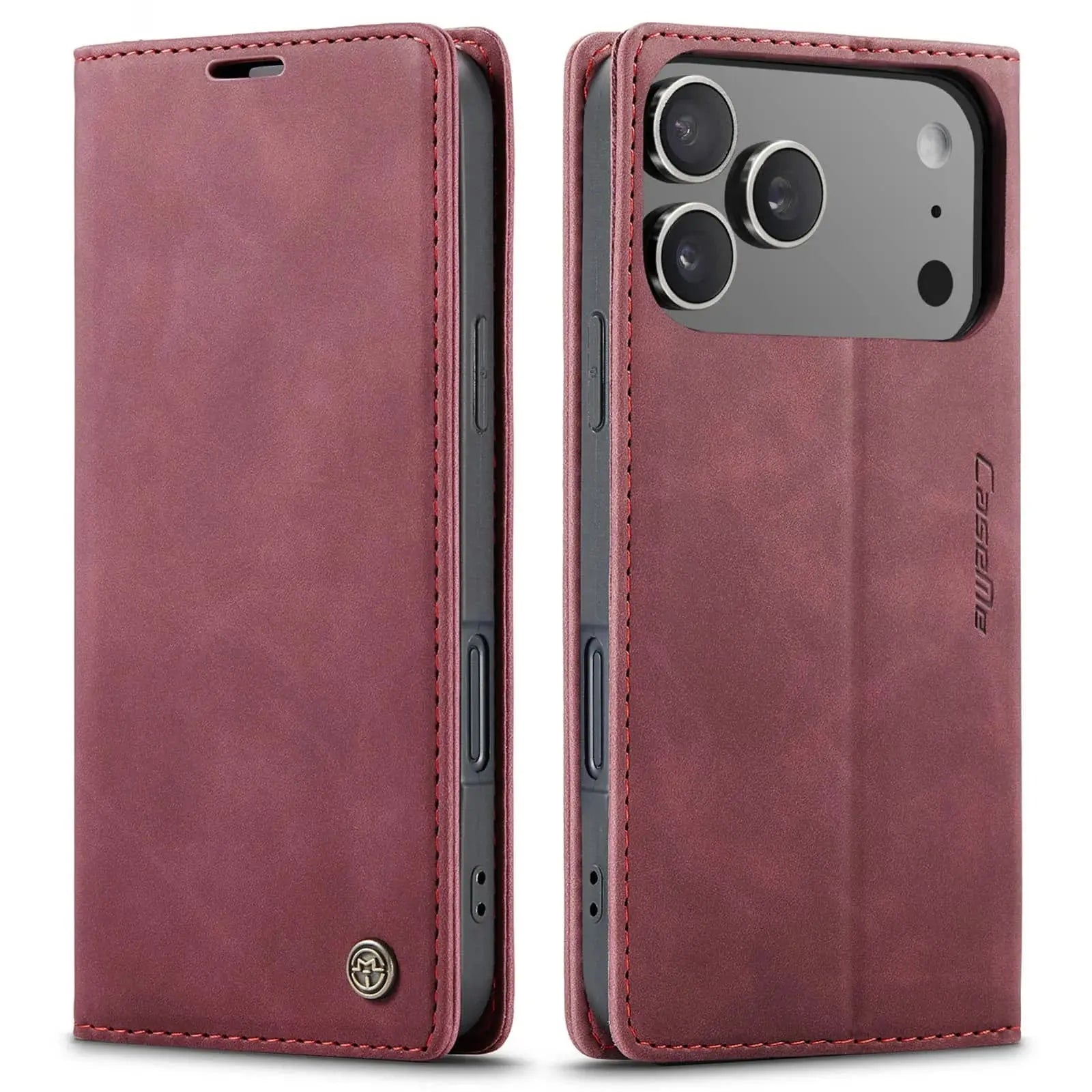 Flip Wallet Case for iPhone 17 Pro Max 17 Air 17 Pro 17, Leather Magnetic Folio Cover with Card Holder, Kickstand - TPU Case Avontic