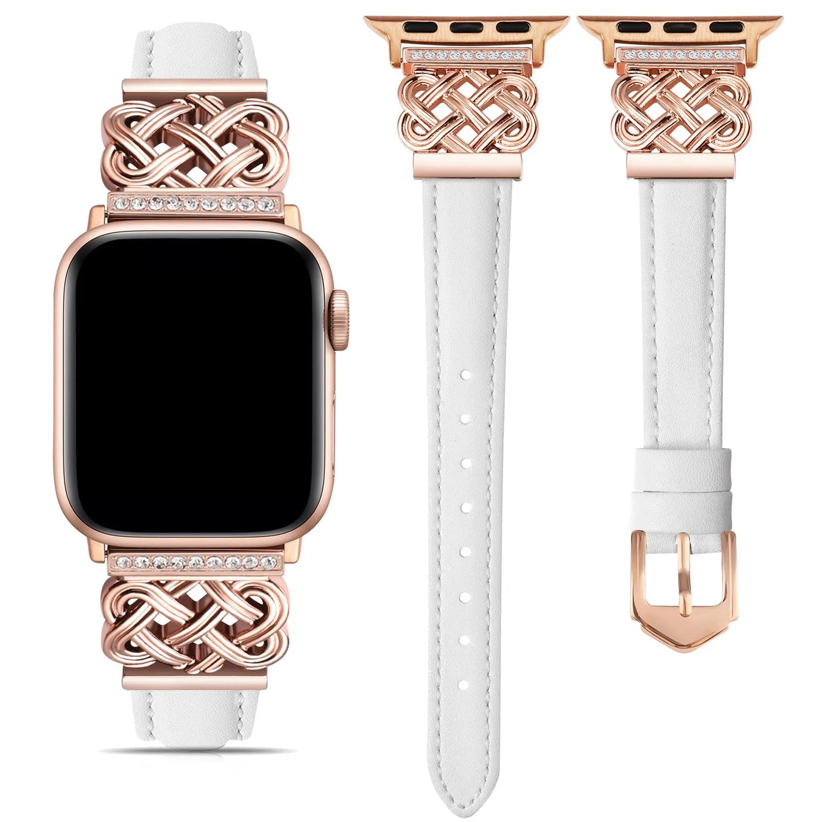 EternaLace™ Crystal Leather Band for Apple Watch (Series 1–11 & Ultra 3)