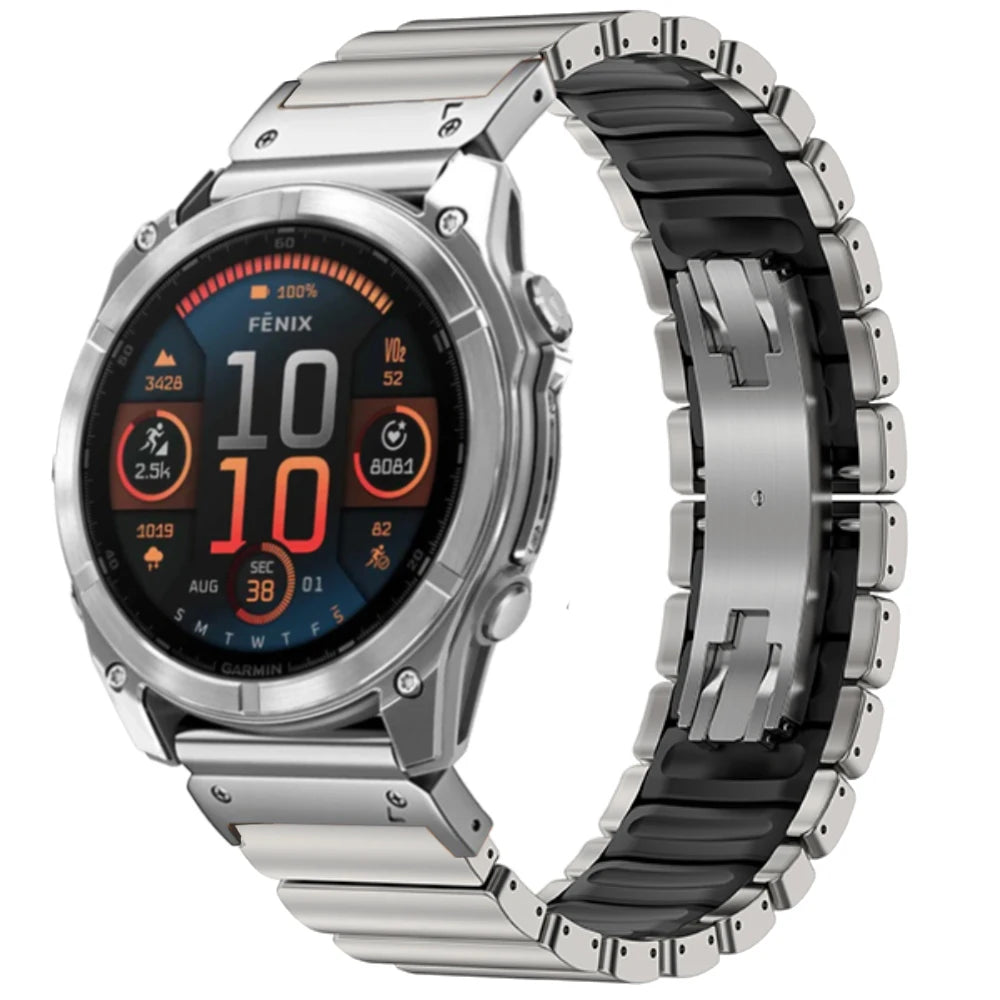 TitaniumGuard™ 26X ProLink Band for Garmin Fenix 8, 8X, 7X, Enduro 3 & Instinct 2X
