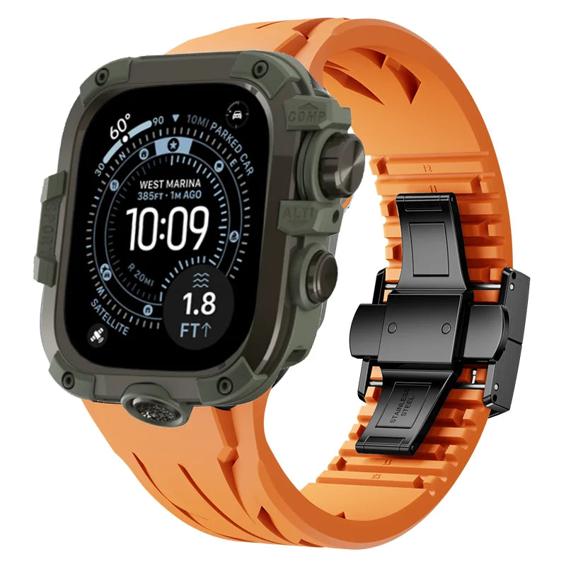 AeroGuard™ SteelSport Pro Case & Band System — Apple Watch Ultra 3/2/1, Series 11/10 (49mm / 46mm / 45mm / 44mm)