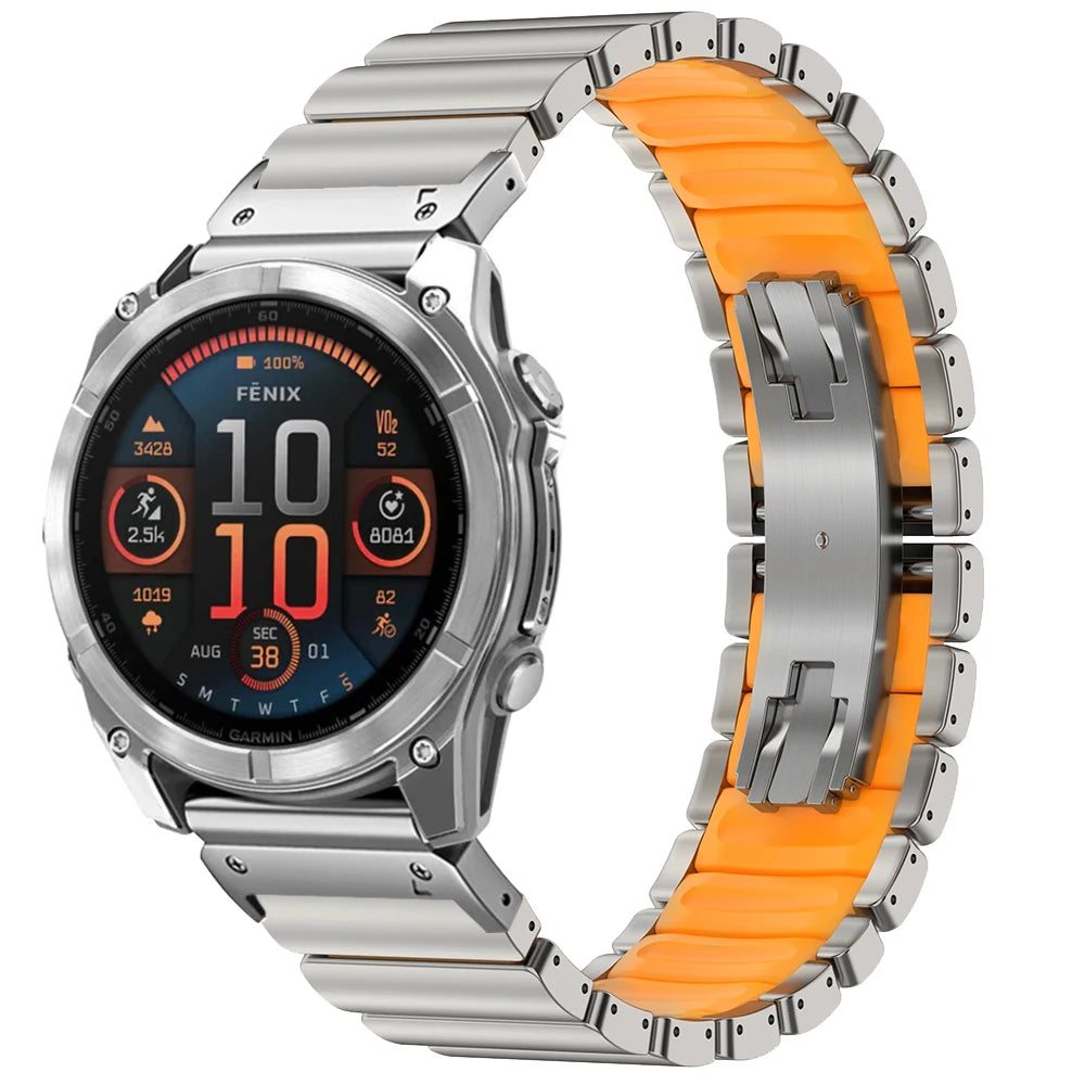 TitaniumGuard™ 26X ProLink Band for Garmin Fenix 8, 8X, 7X, Enduro 3 & Instinct 2X