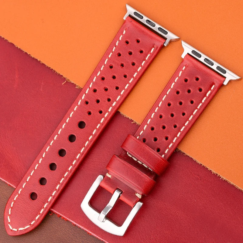AeroLeather Pro™ Breathable Performance Leather Band for Apple Watch