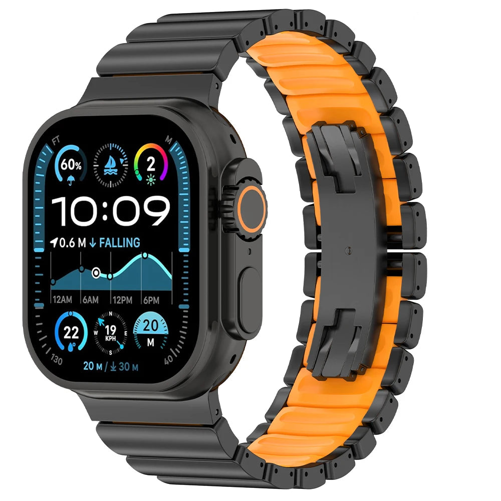 Avontic TitaniumTrail ProLink Band for Apple Watch Ultra 3 / Ultra 2 / Ultra 1 – Series 11–6 (45mm–49mm)