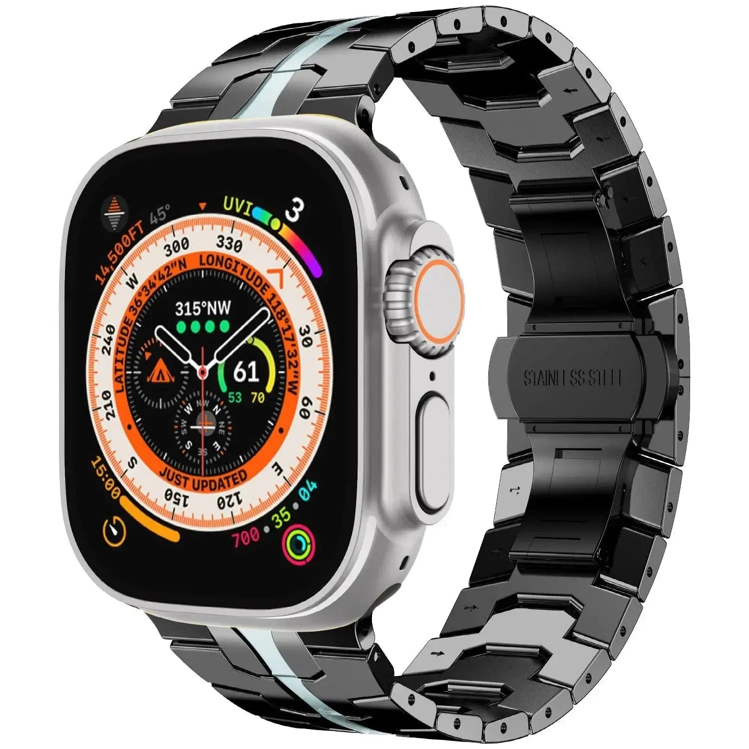Stainless Steel Strap For Apple Watch Band 45mm 41mm 40mm 44mm 38mm Ultra 2 49mm Strap Metal Bracelet iWatch Series 10 46mm 42mm Pinnacle Luxuries