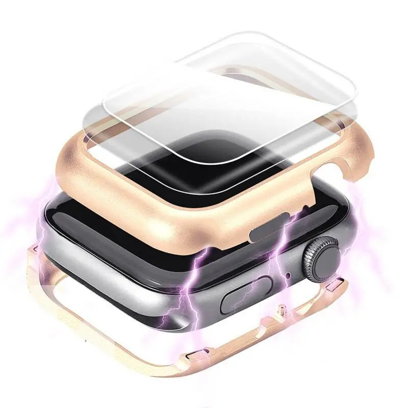 Apple Watch Series 5 Ultimate Stainless Steel Case Tempered Glass Screen Protector - Pinnacle Luxuries